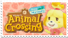stamp depicting Isabelle from animal crossing